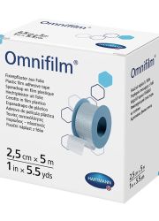 Omnifilm flaster, veličine 2.5cmx5m, od porozne, prozirne folije sa hipoalergenim poliakrilnim lepkom. Otporan na nečistoće, propustan za vazduh i vodenu paru.