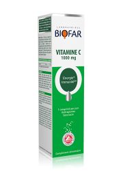 Biofar šumeće tablete vitamin C 1000mg obezbeđuju visoke doze vitamina C obezbeđujući antioksidativno dejstvo. Povećanju otpornost i izdržljivost organizma.