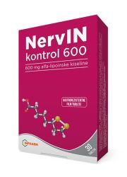 NervIN Kontrol 600, 30 kapsula, ima snažno antioksidativno i neuroprotektivno dejstvo. Koristi se kao dodatak ishrani. Mogu ga koristiti i deca od 14 godina.