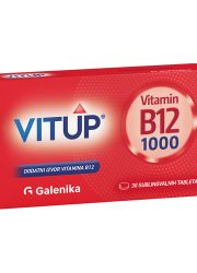 VitUp vitamin B12 1000 za odrasle i decu stariju od 12 godina za smanjenje umora i iscrpljenosti, funkcionisanju nervnog i imunog sistema.