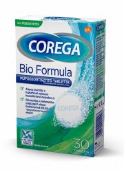 Corega BioFormula 30 šumećih tableta se koriste za čišćenje totalnih proteza.Imaju antibakterijsko i dezinfikujuće dejstvo, rastapaju i uklanjaju plak i naslage