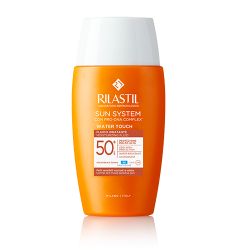 Rilastil sun matirajući fluid visokog faktora zaštite od sunca,SPF50+. Pruža odličnu zaštitu osetljivoj koži sklonoj alergijama. Pogodan kao podloga za šminku.