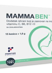 MAMMABEN dodatak ishrani sa inozitolom, vitaminima C, B6, B12 i D. Za  prevenciju i lečenje postporođajne depresije trudnica od 37. nedelje gestacije. Sa zaslađivačima.