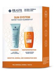 Rilastil Sun letnji set- fluid SPF 50+ 50 ml + emulzija za čišćenje lica 100 ml