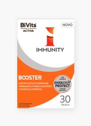 Bivits Activa Immunity Booster idealnu podršku imunom sistemu odraslih. Kompleks 12 vitamina, 9 minerala i 3 fitonutrijenta u jednoj kesici. Prijatnog ukusa limuna.