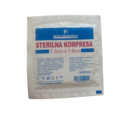 Komprese sterilne 7,5 x 7,5 cm Beta Pharmacy